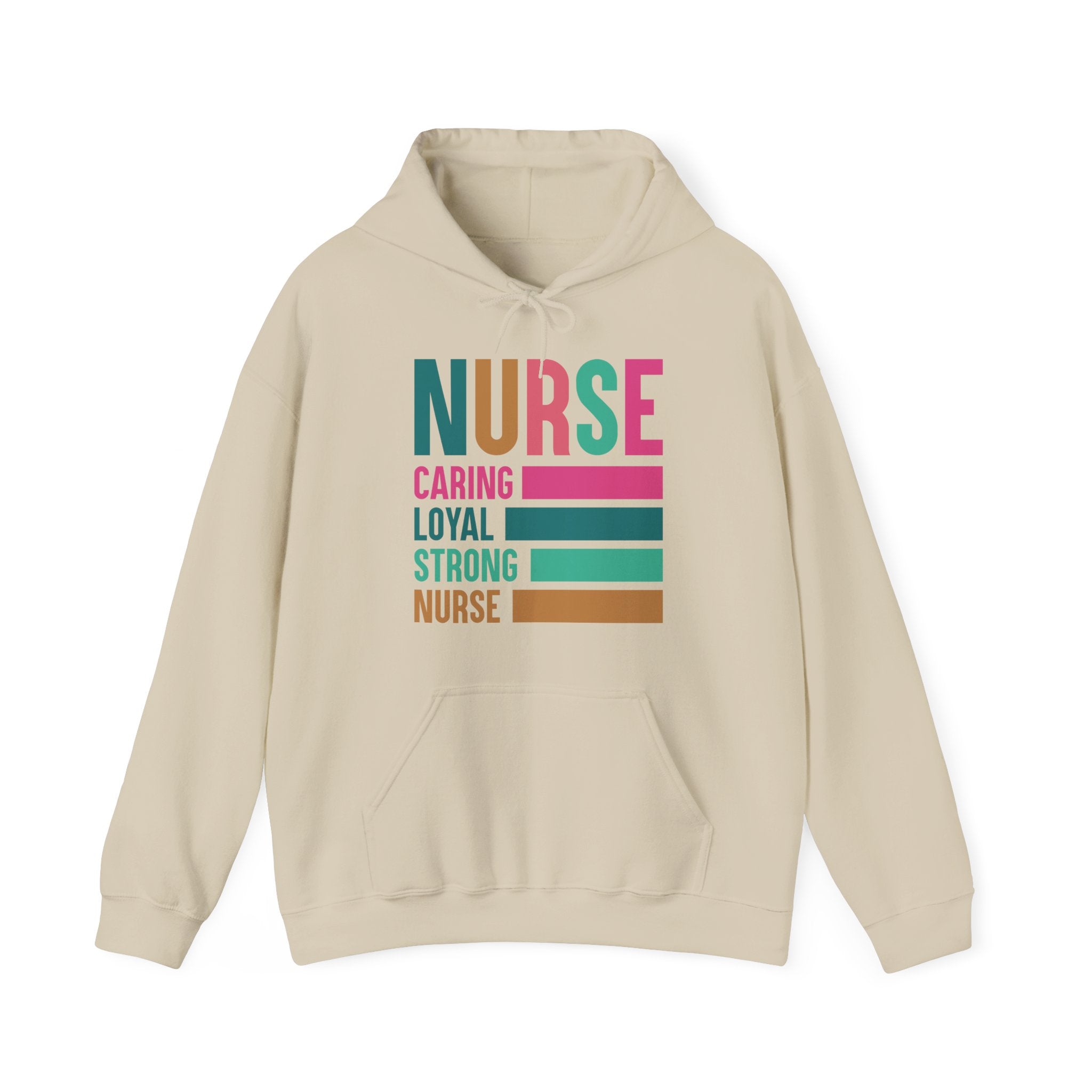 Nurse Appreciation Hoodie – Caring, Loyal, Strong Zip-Up Sweatshirt | Nurse Gift | Comfortable Nurse Zip Hoodie | Medical Staff Appreciation