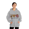 Peace Love Halloween Hoodie – Gildan 18500 Unisex Pullover | Fun Halloween Sweatshirt | Spooky Season Hoodie | Fall Holiday Apparel