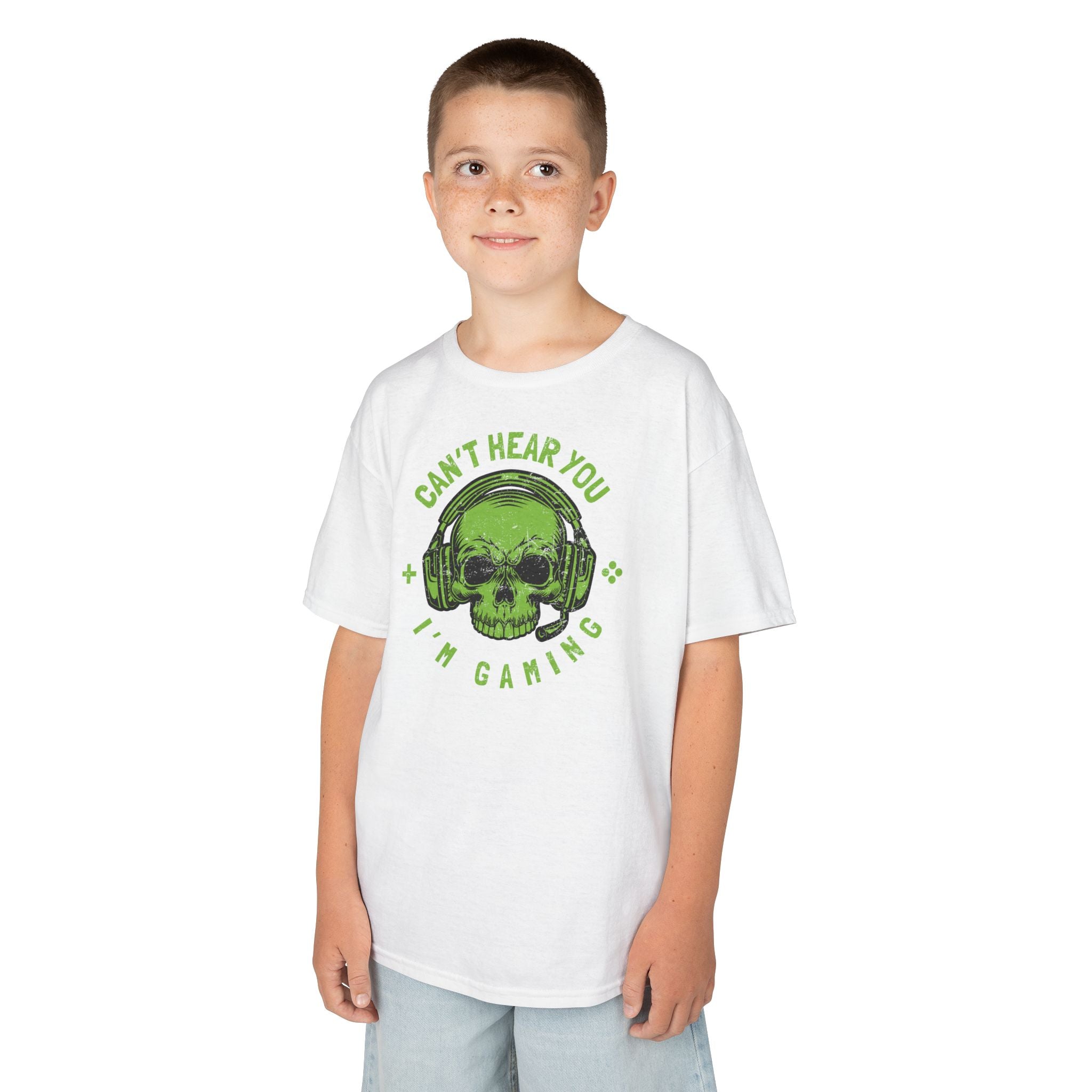 Can’t Hear You I’m Gaming Youth T-Shirt – Funny Gamer Shirt for Kids | Gildan 5000B | Gaming Tee for Boys or Girls | Back to School Gamer Tee