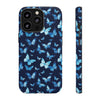 Blue Butterfly Phone Case – Aesthetic Protective Cover for iPhone & Samsung | Soft Glossy Slim Case | Nature Lover Gift