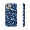 Blue Butterfly Phone Case – Aesthetic Protective Cover for iPhone & Samsung | Soft Glossy Slim Case | Nature Lover Gift