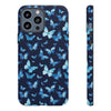 Blue Butterfly Phone Case – Aesthetic Protective Cover for iPhone & Samsung | Soft Glossy Slim Case | Nature Lover Gift