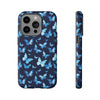 Blue Butterfly Phone Case – Aesthetic Protective Cover for iPhone & Samsung | Soft Glossy Slim Case | Nature Lover Gift