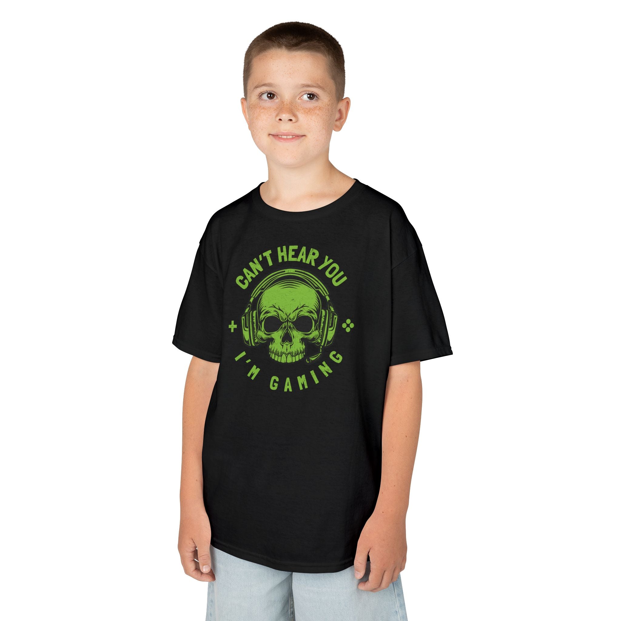 Can’t Hear You I’m Gaming Youth T-Shirt – Funny Gamer Shirt for Kids | Gildan 5000B | Gaming Tee for Boys or Girls | Back to School Gamer Tee