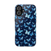 Blue Butterfly Phone Case – Aesthetic Protective Cover for iPhone & Samsung | Soft Glossy Slim Case | Nature Lover Gift