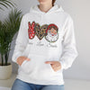 Peace Love Santa Gildan 18500 Hooded Sweatshirt – Cozy Christmas Hoodie | Holiday Spirit Pullover | Festive Santa Sweatshirt