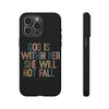 God Is With Her She Will Not Fail Tough Phone Case – Christian Protective Phone Cover | Inspirational Bible Verse Case | Faith-Based Gift