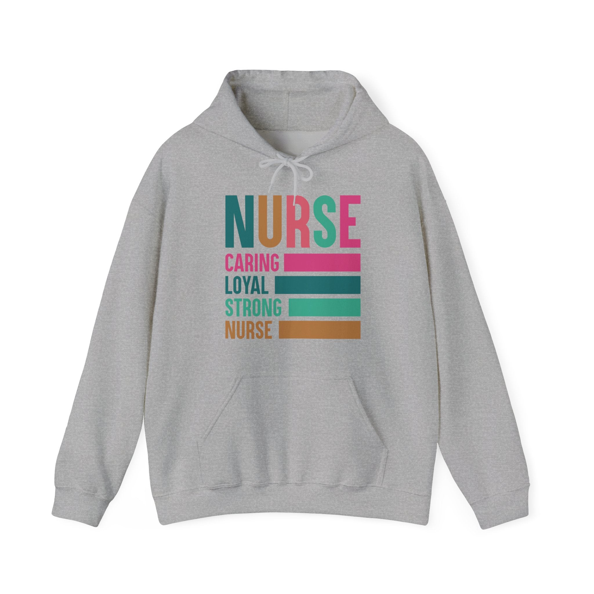 Nurse Appreciation Hoodie – Caring, Loyal, Strong Zip-Up Sweatshirt | Nurse Gift | Comfortable Nurse Zip Hoodie | Medical Staff Appreciation