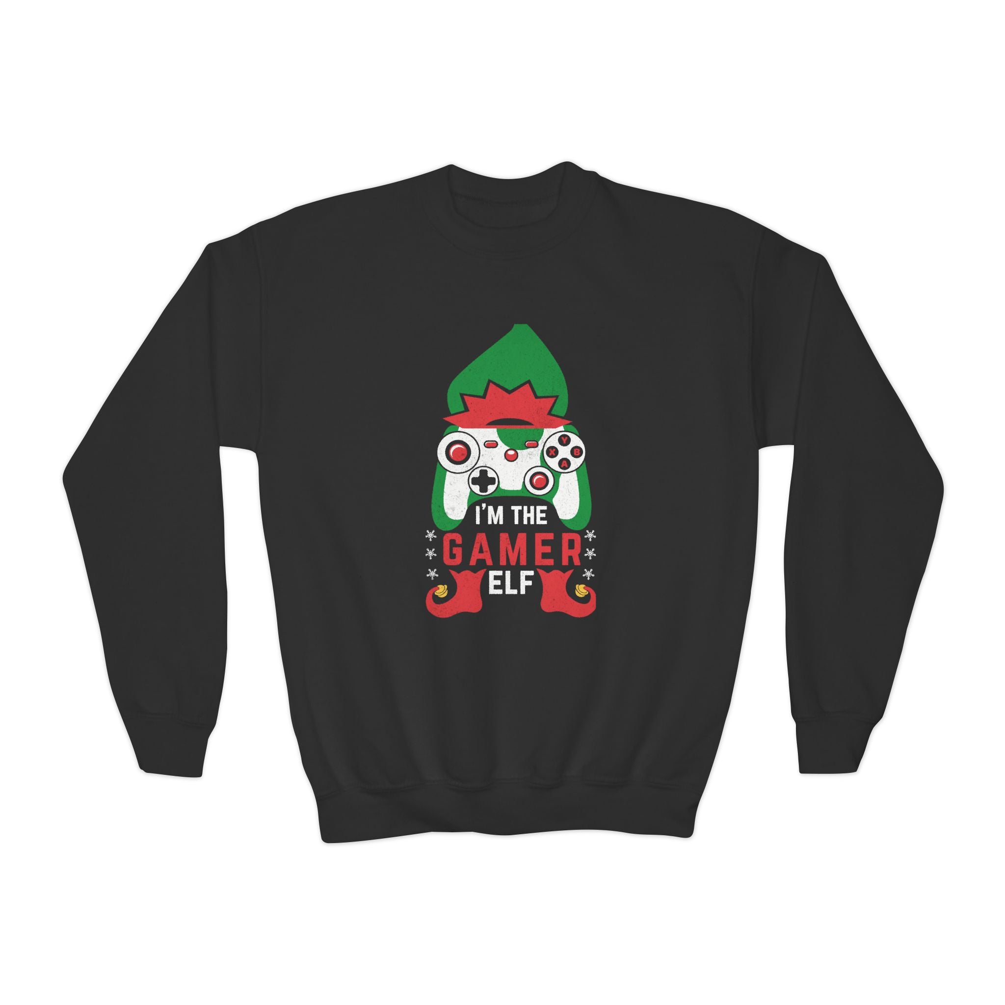 Gamer Elf Youth Crewneck Sweatshirt