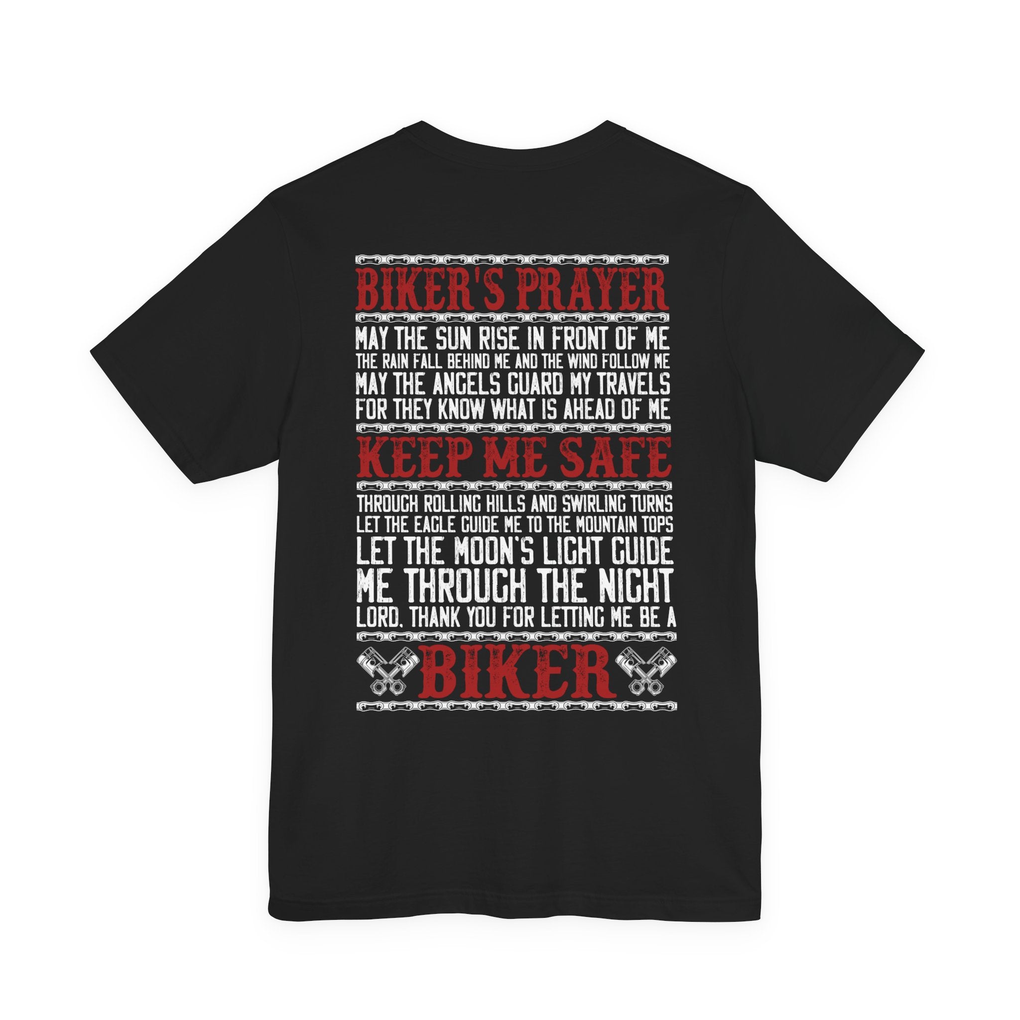 Biker Prayers Shirt – Motorcycle Faith Tee | Ride Safe Prayer Shirt | Inspirational Biker Apparel | Gift for Riders