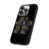 God Is With Her She Will Not Fail Tough Phone Case – Christian Protective Phone Cover | Inspirational Bible Verse Case | Faith-Based Gift