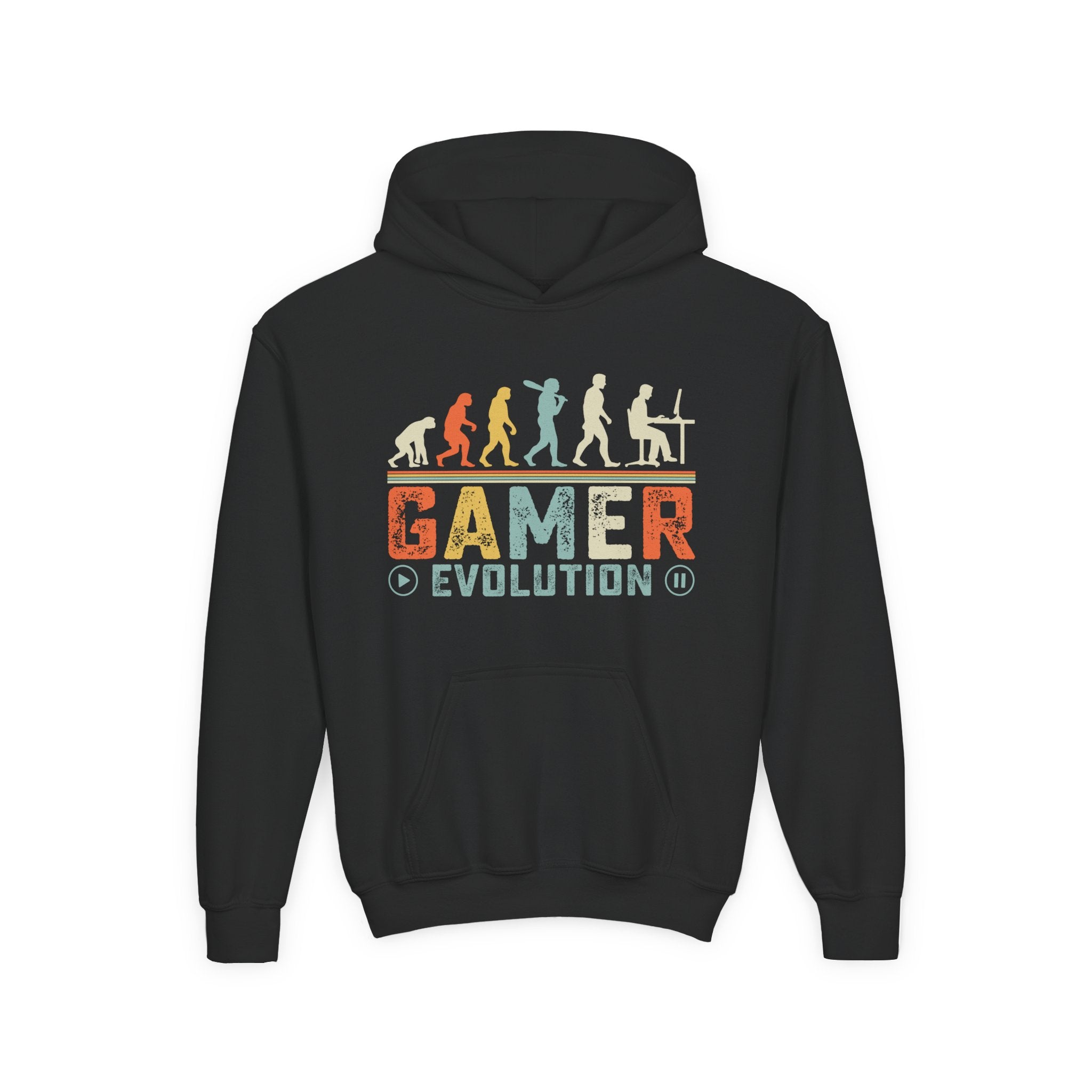 Gamer Evolution hoody – Funny Gaming hood for Kids & Adults | Video Game Shirt | Leveling Up Gamer Gift | Gaming Life