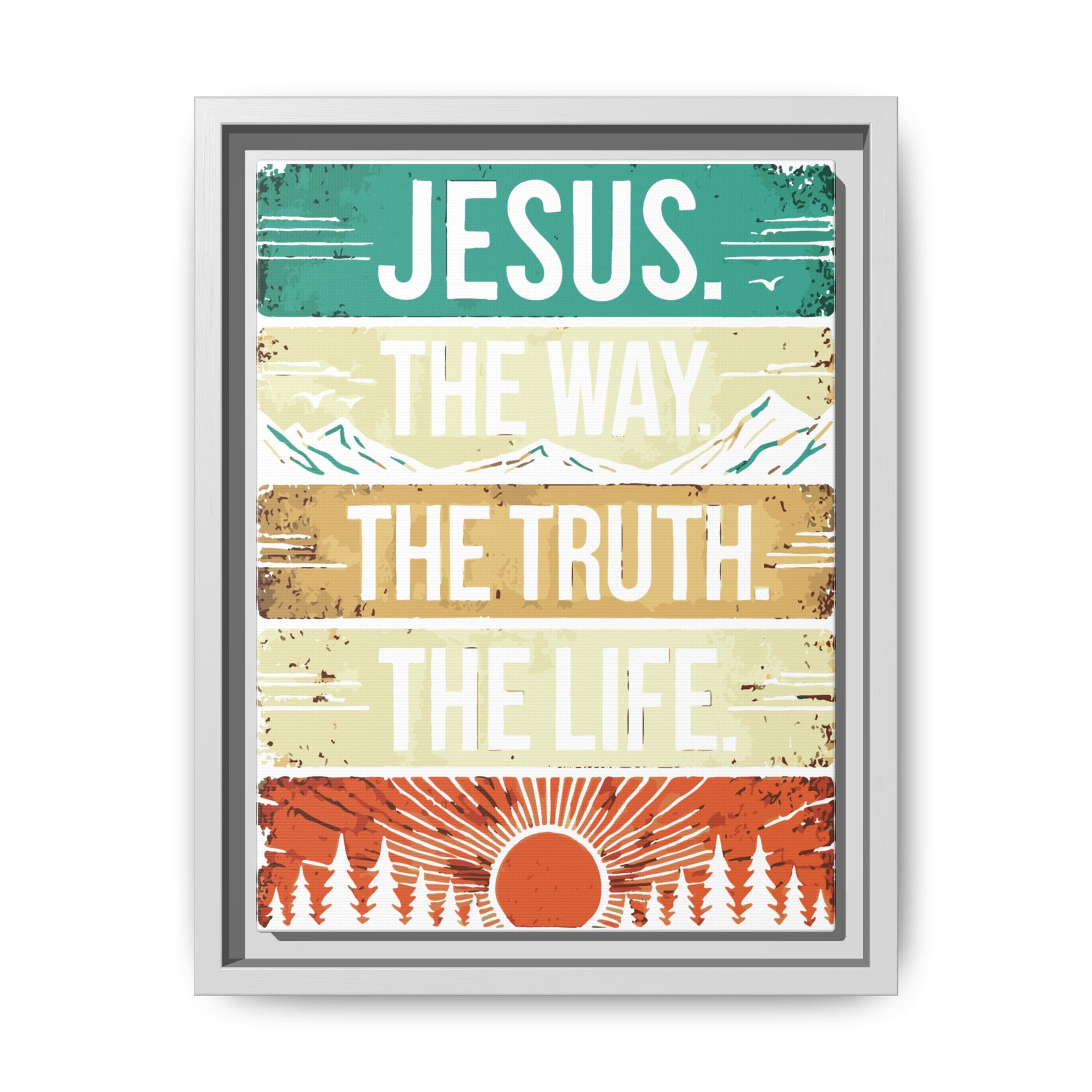 Canvas Wall Art - Jesus the Ways Truth Light - Religious Home Decor