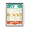 Canvas Wall Art - Jesus the Ways Truth Light - Religious Home Decor