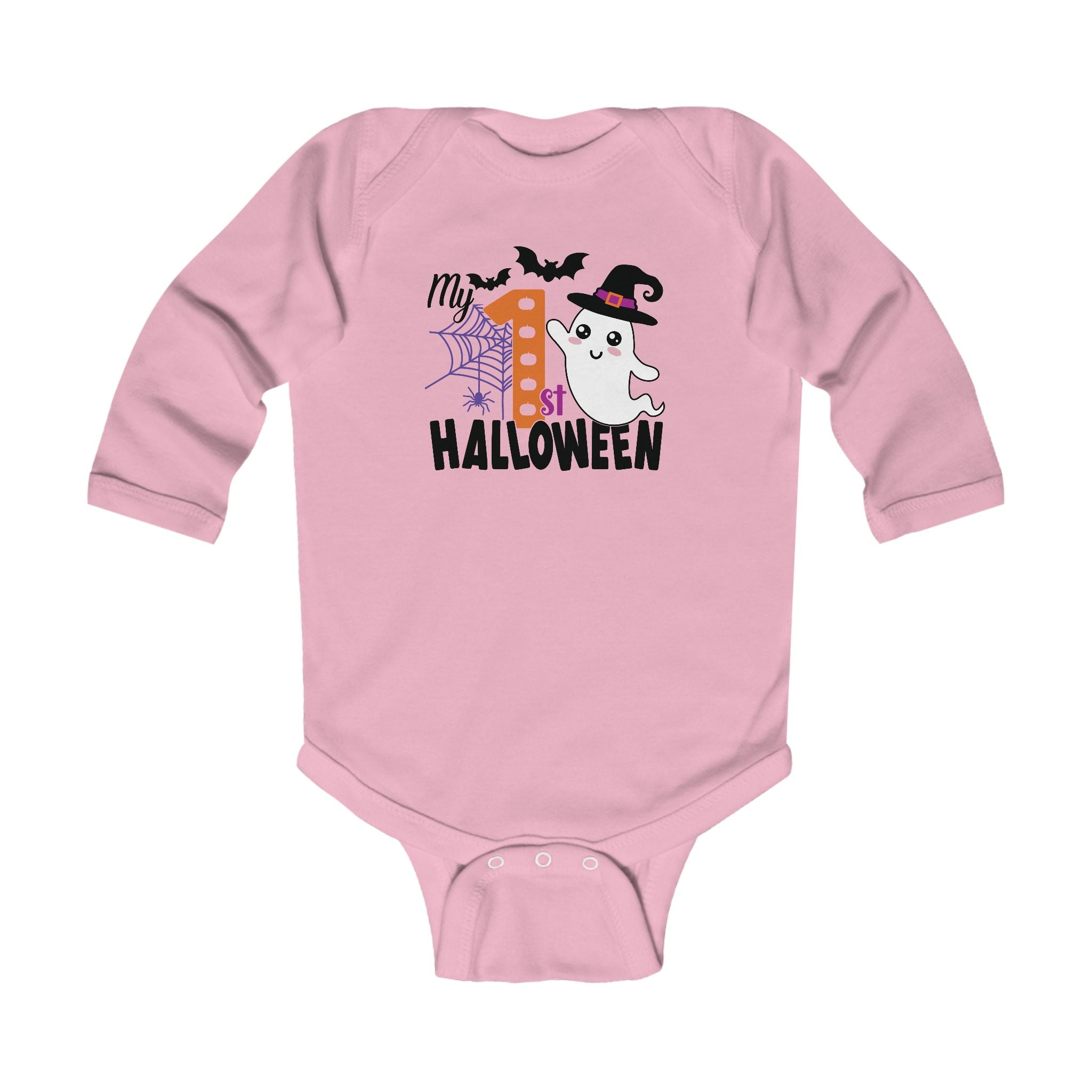 My 1st Halloween Long Sleeve Shirt – Baby Boy First Halloween Outfit | Rabbit Skins 4411 | Infant Fall Holiday Bodysuit