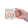 OUT HERE TRUSTING IN GOD Ceramic Mug 11oz