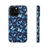 Blue Butterfly Phone Case – Aesthetic Protective Cover for iPhone & Samsung | Soft Glossy Slim Case | Nature Lover Gift