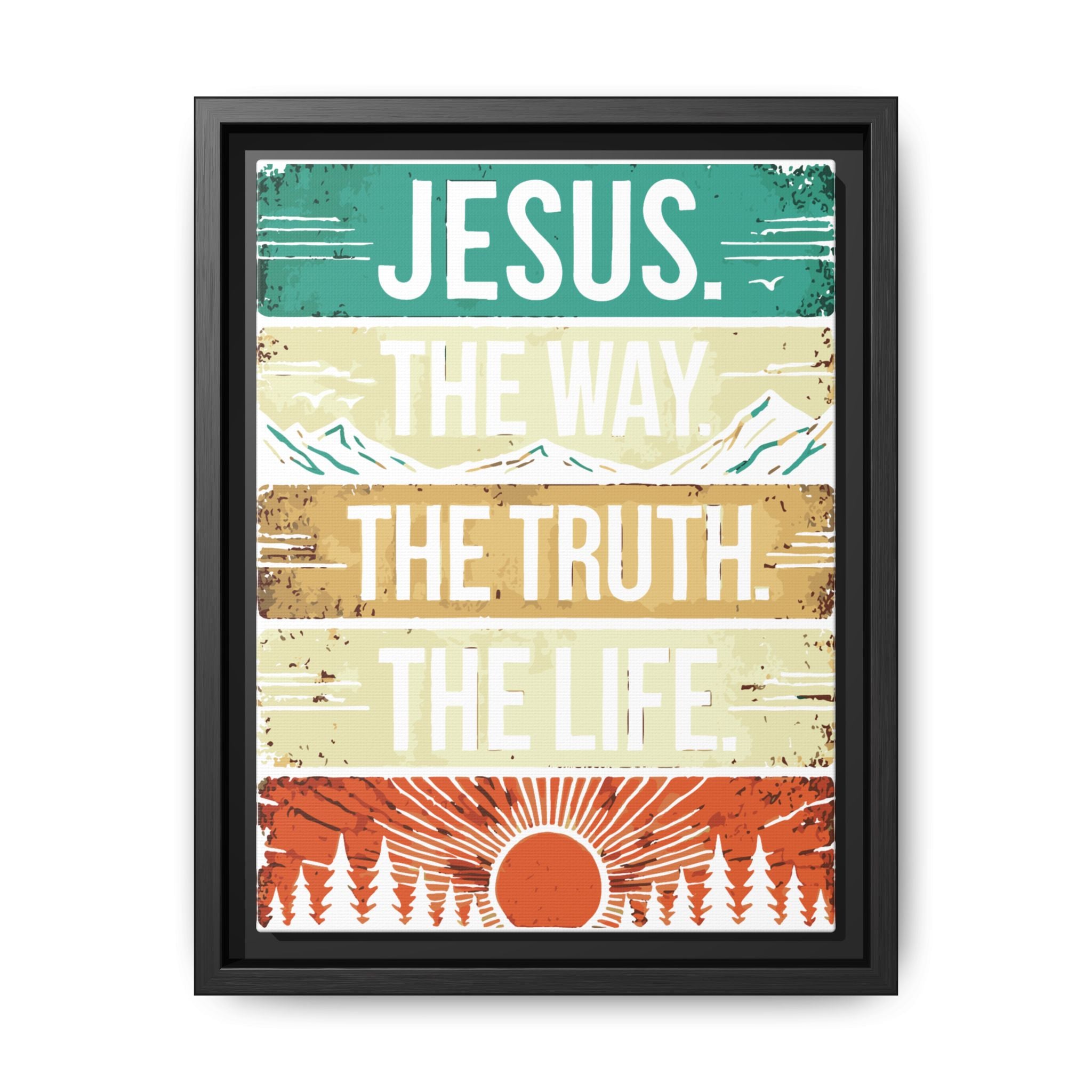 Canvas Wall Art - Jesus the Ways Truth Light - Religious Home Decor