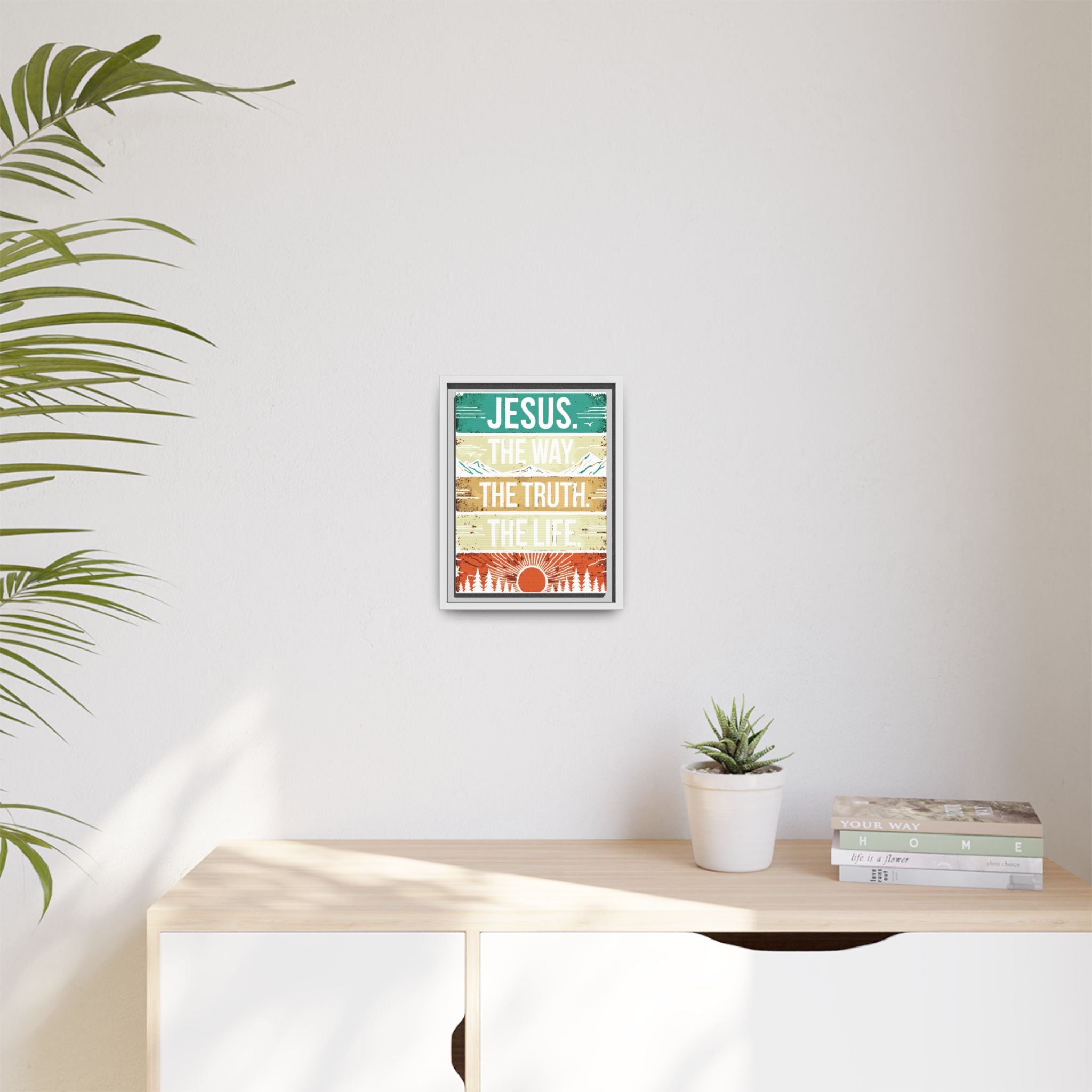 Canvas Wall Art - Jesus the Ways Truth Light - Religious Home Decor