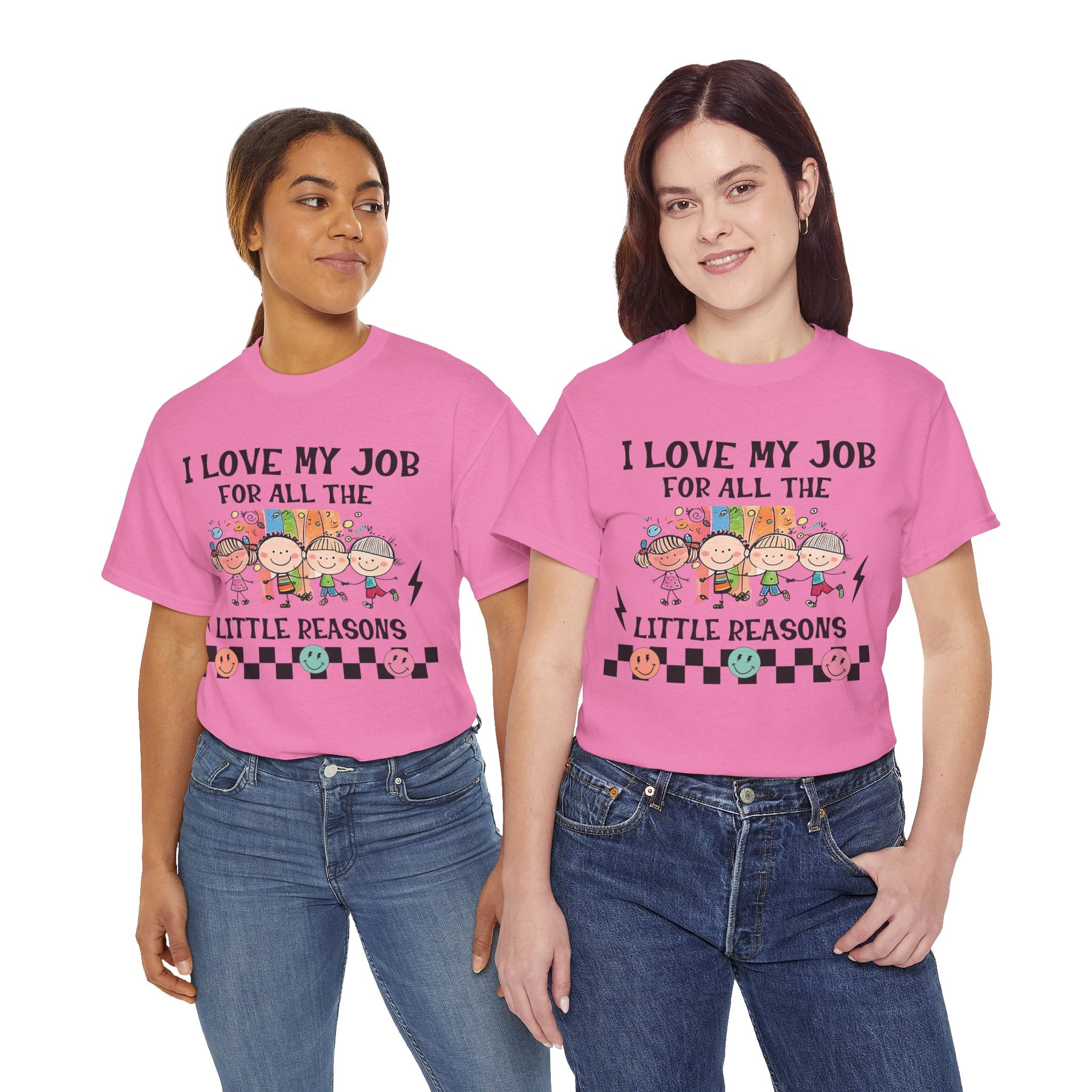 I Love My Job for All the Little Reasons – Teacher T-Shirt | Inspiring Educator Tee | Cute Back to School Shirt | Teacher Appreciation Gift