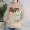 Peace Love Santa Gildan 18500 Hooded Sweatshirt – Cozy Christmas Hoodie | Holiday Spirit Pullover | Festive Santa Sweatshirt