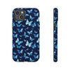 Blue Butterfly Phone Case – Aesthetic Protective Cover for iPhone & Samsung | Soft Glossy Slim Case | Nature Lover Gift