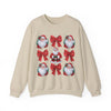 Santa 3x3 Red Bow Sweatshirt