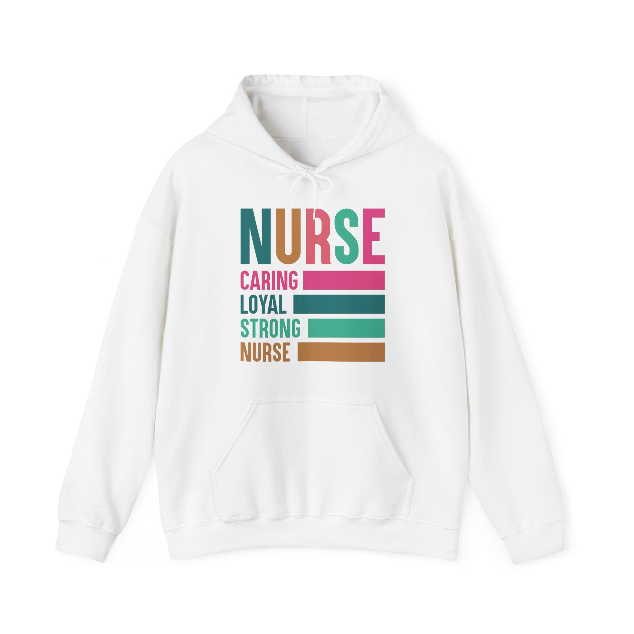 Nurse Appreciation Hoodie – Caring, Loyal, Strong Zip-Up Sweatshirt | Nurse Gift | Comfortable Nurse Zip Hoodie | Medical Staff Appreciation