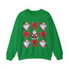 Santa 3x3 Red Bow Sweatshirt