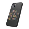 God Is With Her She Will Not Fail Tough Phone Case – Christian Protective Phone Cover | Inspirational Bible Verse Case | Faith-Based Gift