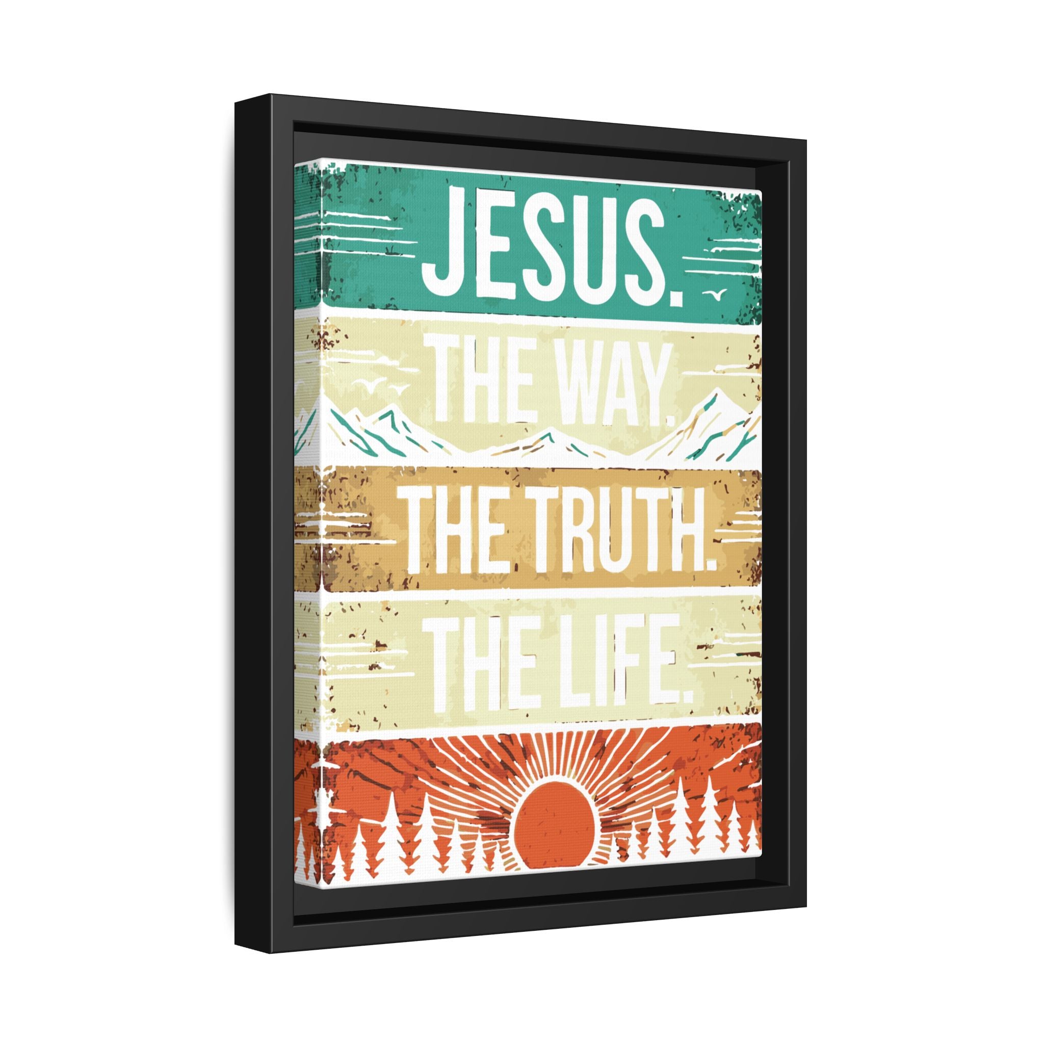 Canvas Wall Art - Jesus the Ways Truth Light - Religious Home Decor