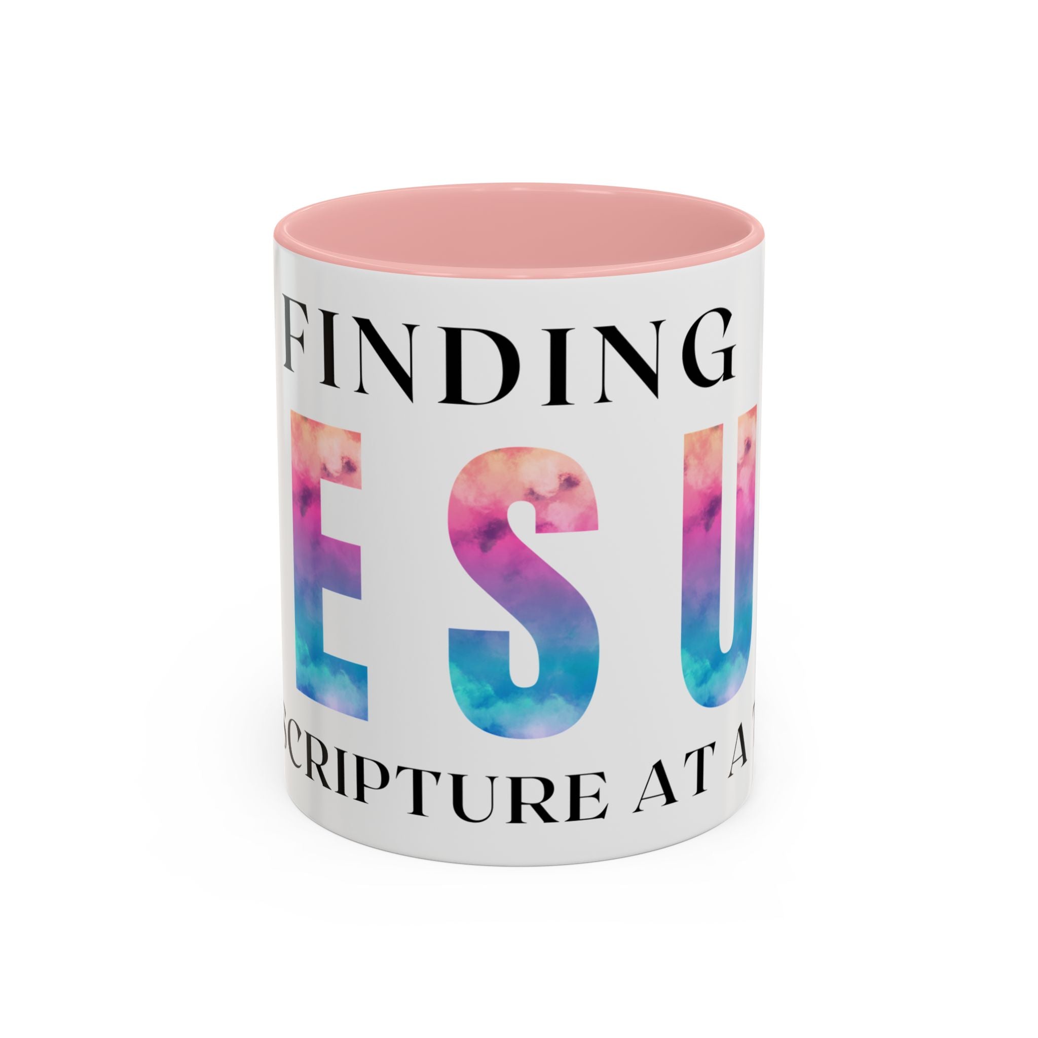 Finding Jesus One Scripture at a Time Accent Coffee Mug, 11oz