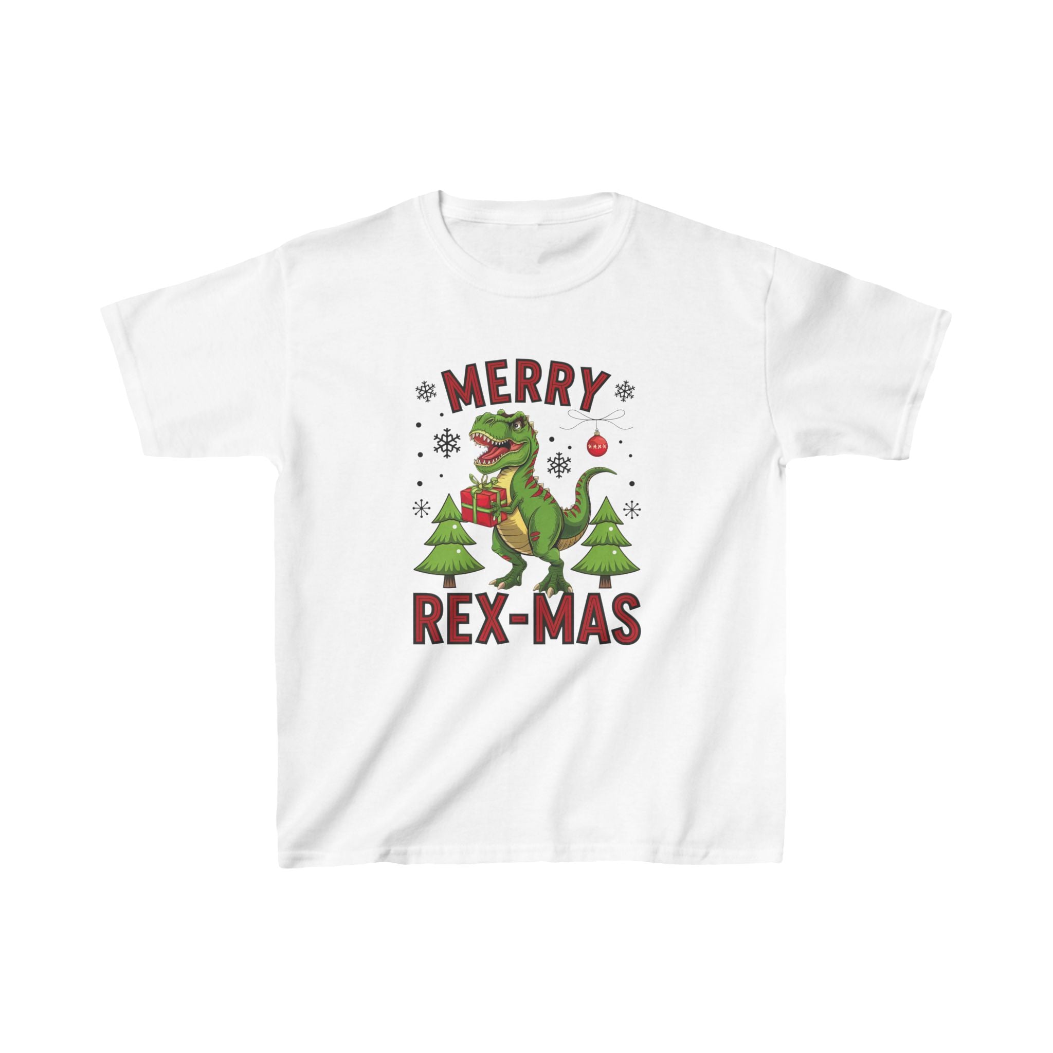 Merry Rex-Mas" Kids T-Shirt