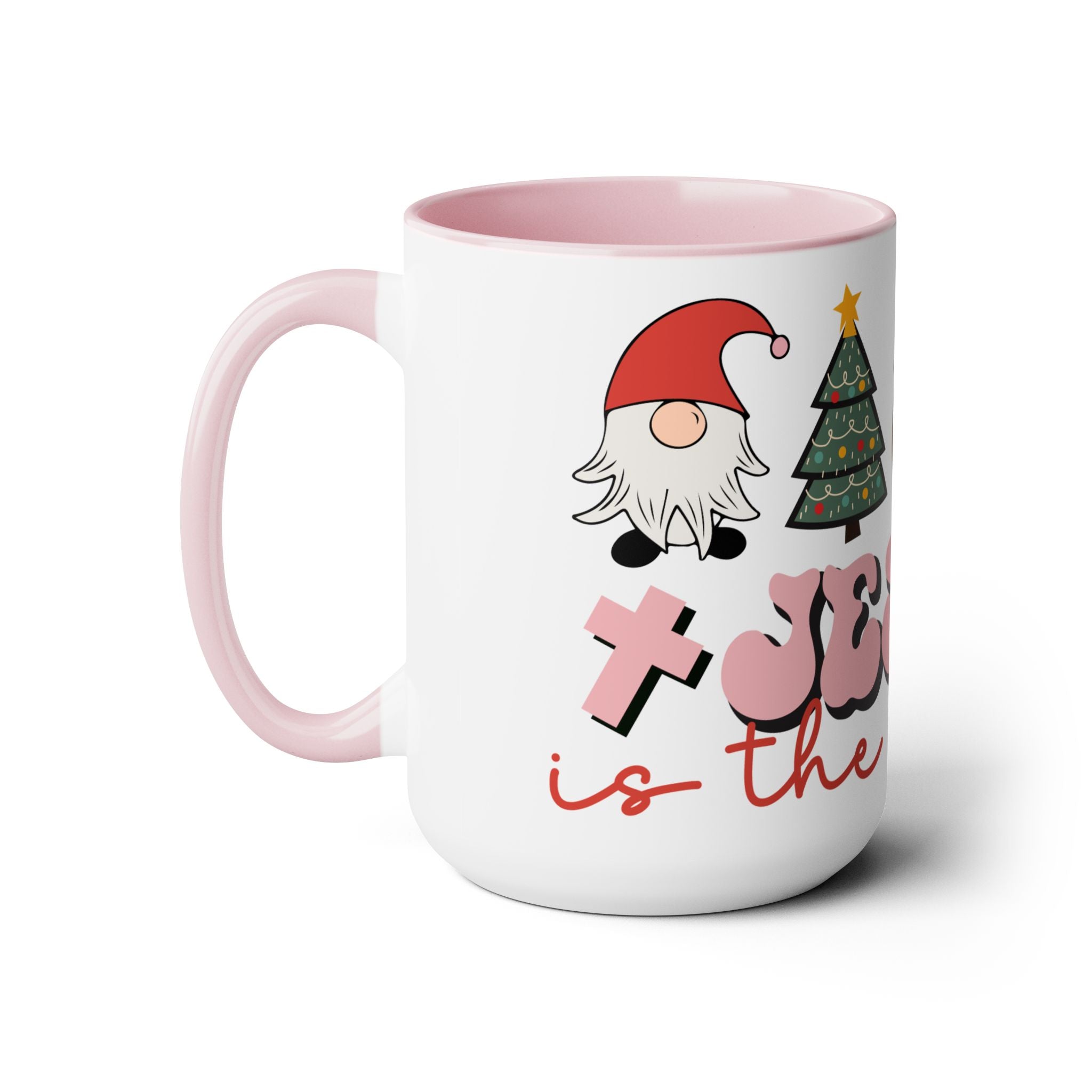 Jesus is the Reason Christmas Two-Tone Coffee Mugs, 15oz