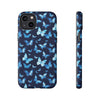 Blue Butterfly Phone Case – Aesthetic Protective Cover for iPhone & Samsung | Soft Glossy Slim Case | Nature Lover Gift