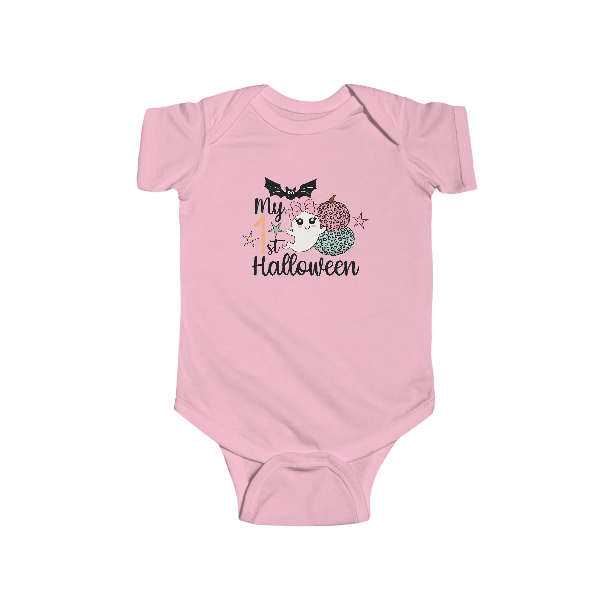 My 1st Halloween Baby Bodysuit – Infant Long Sleeve Holiday Outfit | Rabbit Skins 4424 | Baby Girl or Boy Fall Bodysuit