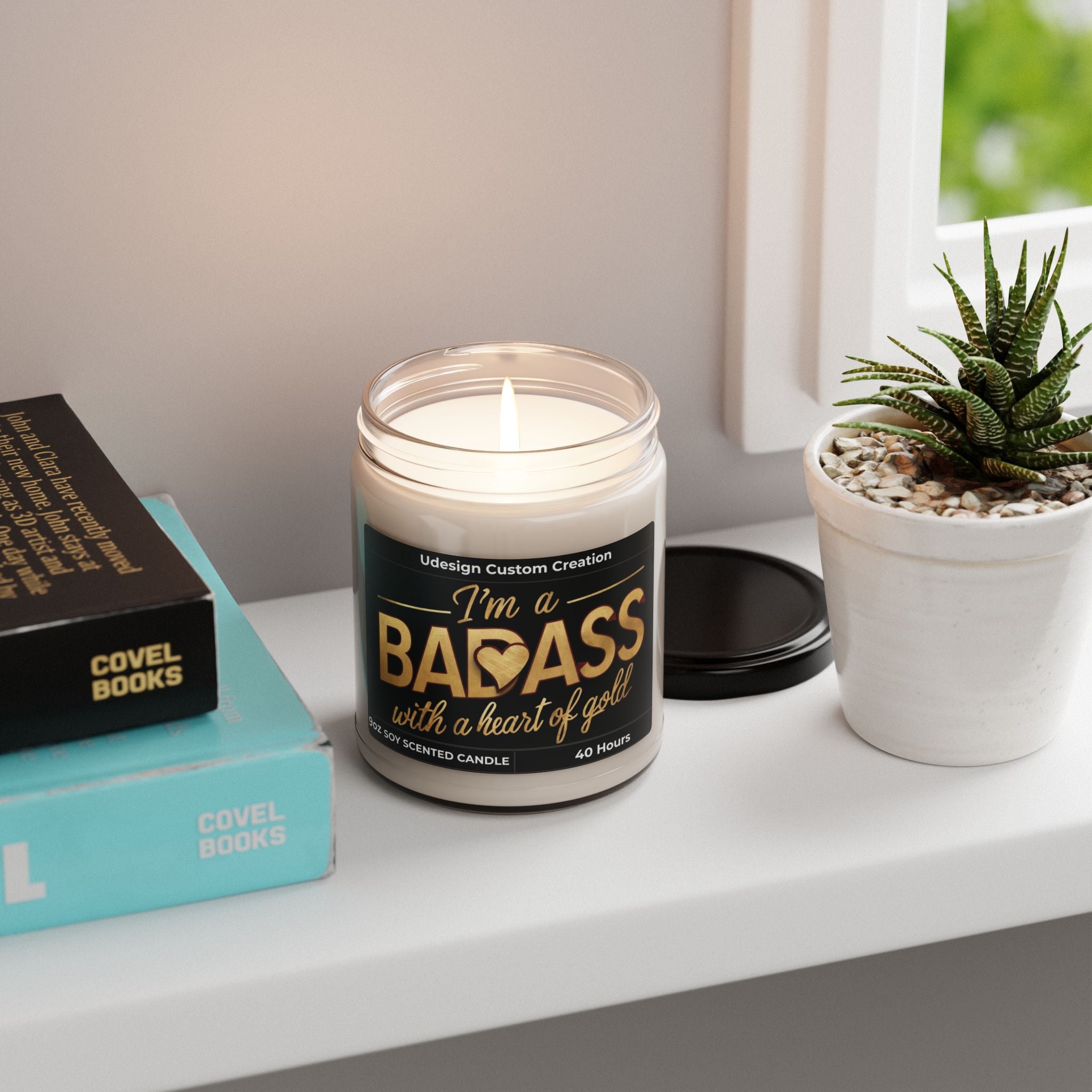 I’m a Badass with a Heart of Gold – Empowering 9oz Soy Candle