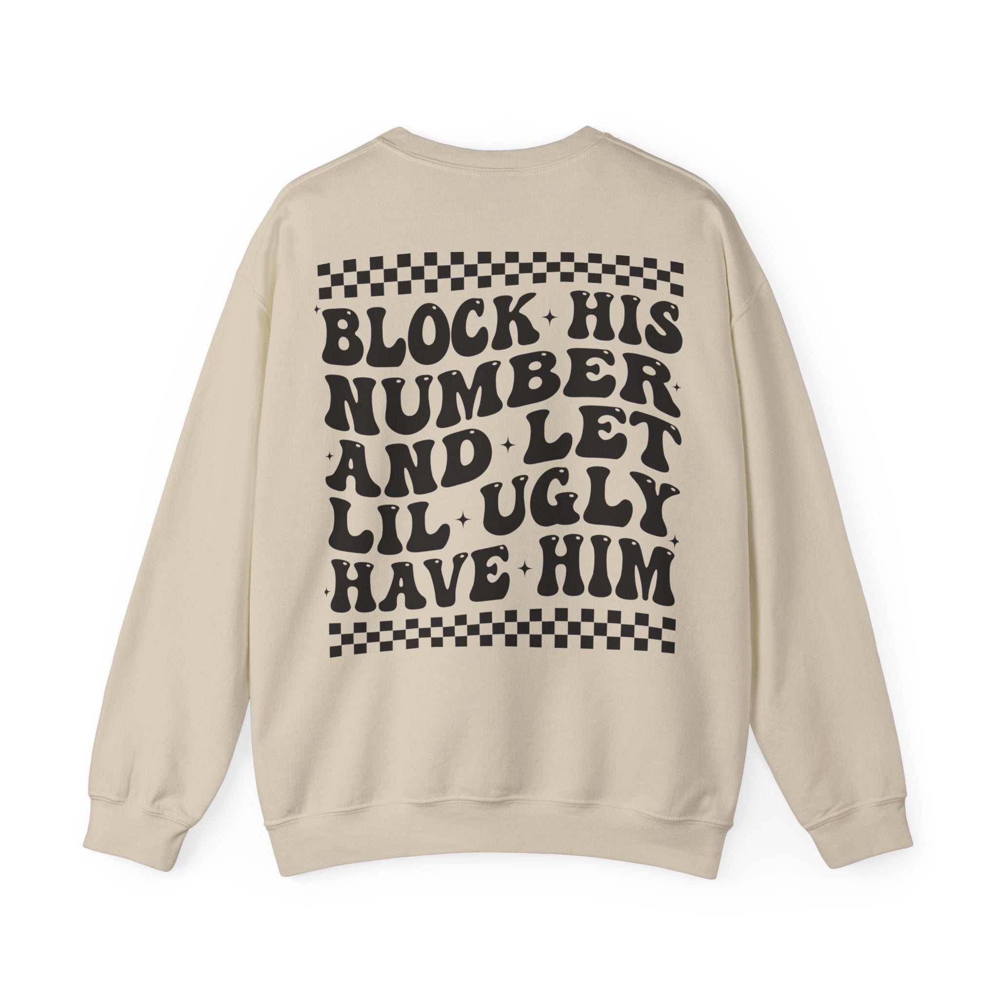 Block His Number Unisex Heavy Blend™ Crewneck Sweatshirt