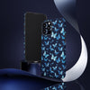 Blue Butterfly Phone Case – Aesthetic Protective Cover for iPhone & Samsung | Soft Glossy Slim Case | Nature Lover Gift