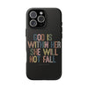 God Is With Her She Will Not Fail Tough Phone Case – Christian Protective Phone Cover | Inspirational Bible Verse Case | Faith-Based Gift