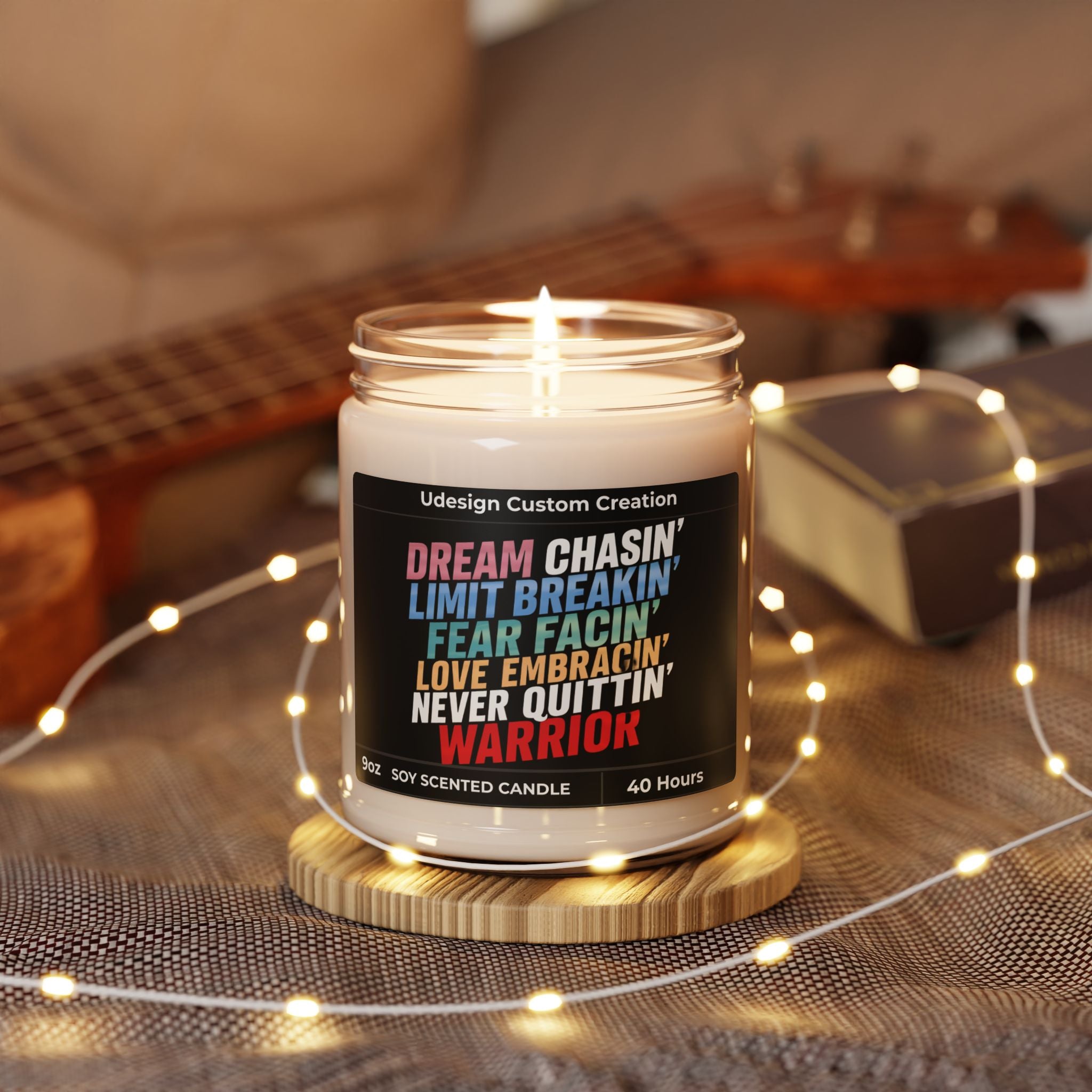 Dream Chasing, Limit Breakin’ Warrior – Motivational 9oz Soy Candle