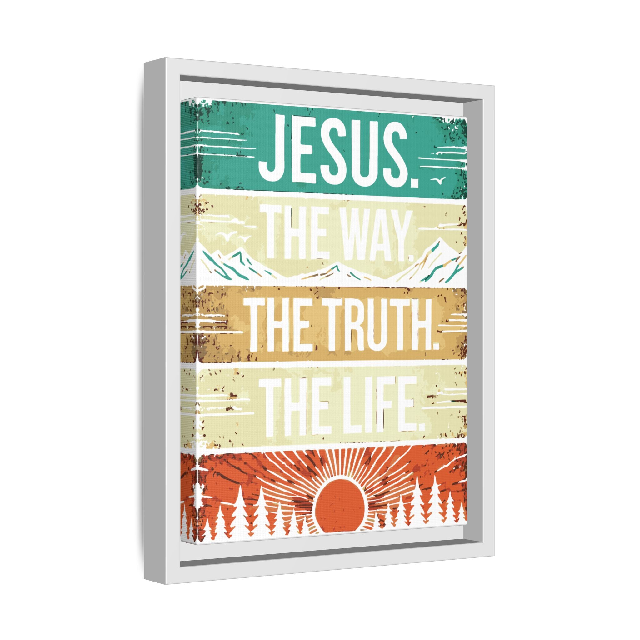 Canvas Wall Art - Jesus the Ways Truth Light - Religious Home Decor