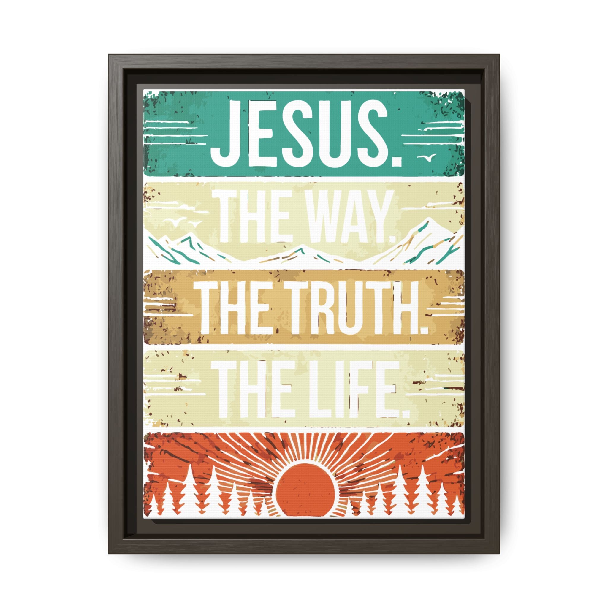 Canvas Wall Art - Jesus the Ways Truth Light - Religious Home Decor