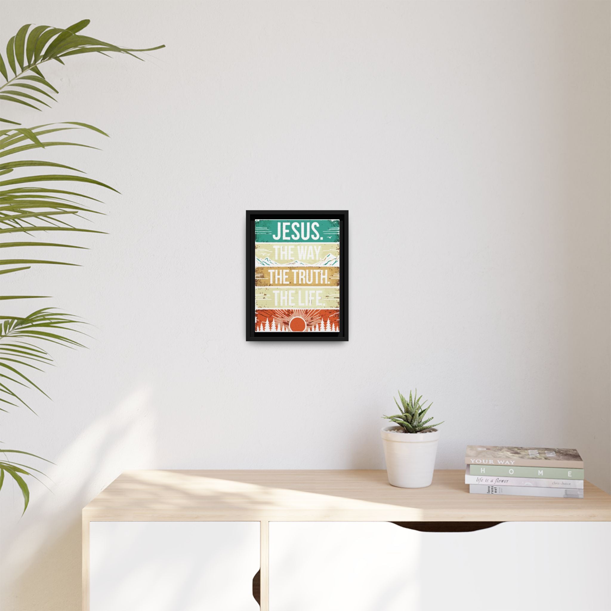 Canvas Wall Art - Jesus the Ways Truth Light - Religious Home Decor