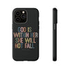 God Is With Her She Will Not Fail Tough Phone Case – Christian Protective Phone Cover | Inspirational Bible Verse Case | Faith-Based Gift