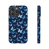Blue Butterfly Phone Case – Aesthetic Protective Cover for iPhone & Samsung | Soft Glossy Slim Case | Nature Lover Gift